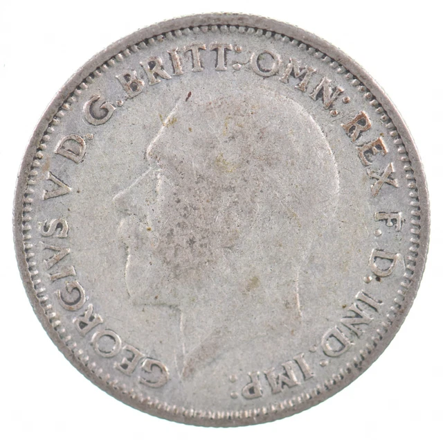 Roughly the Size of a Dime 1935 Great Britain 6 Pence World Silver Coin *316