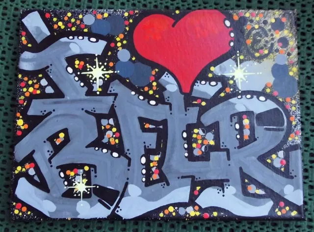 Graffiti Bild auf Leinwand "I❤️BEER" Elv*sOne ATAB Dortmund Ruhrpott Canvas 