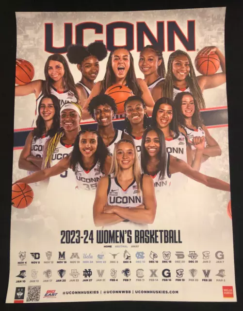 20232024 UNIVERSITY OF Connecticut Womens Basketball Schedule Team