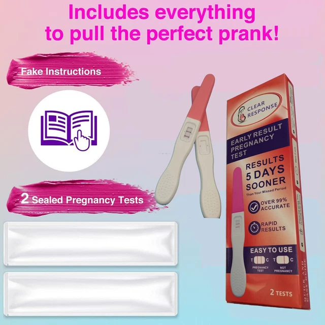 2 Pack Fake Test Positive Positive Test Practical Joke -Fast Free Shipping AU