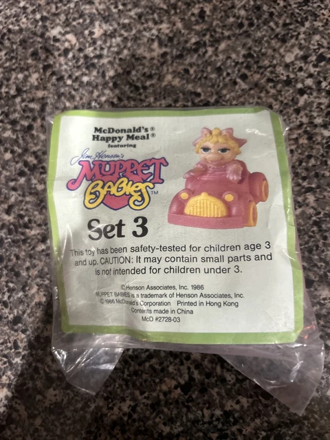 McDonalds Muppet Babies Miss Piggy MIP New Sealed 1986 Happy Meal toys Muppets