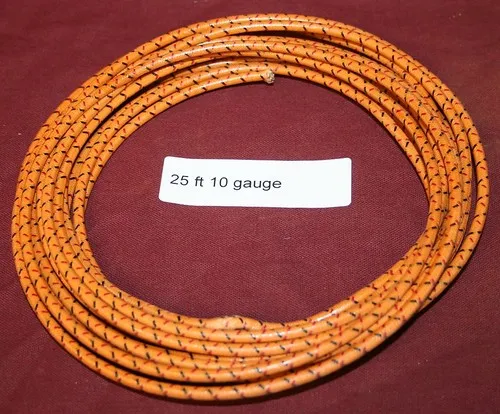 25 ft 10 ga Primary Orange Wire Hit & Miss Gas Engine Motor Buzz Spark Coil