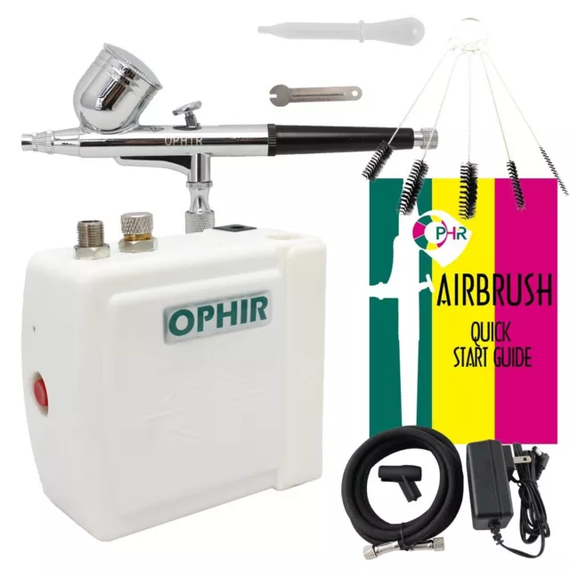 Kit de mini aerógrafo portátil OPHIR aerógrafo compresor de aire juego de aerógrafo de doble acción con...
