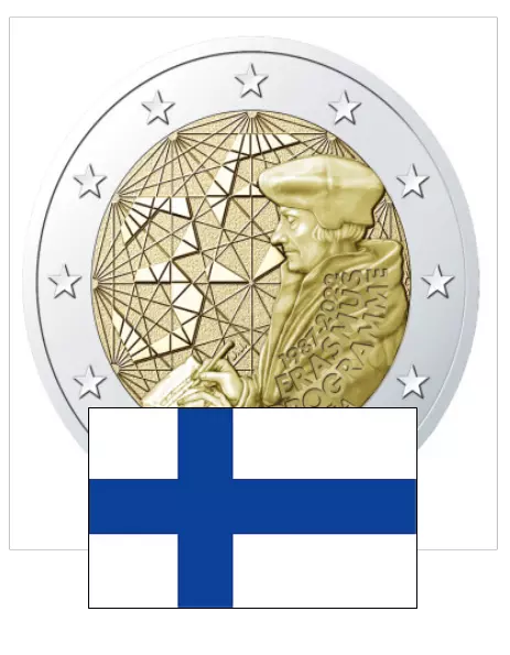2 Euros Commémorative Finlande 2022 Erasmus UNC