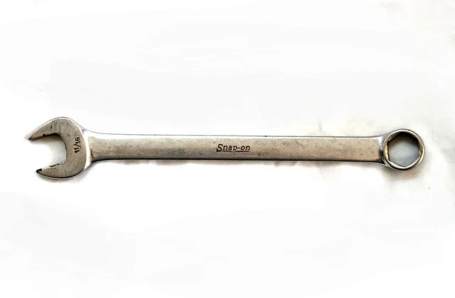 Snap-On Tools Wrench USA 11/16" SAE 6pt Standard Length Chrome Combo OSH22