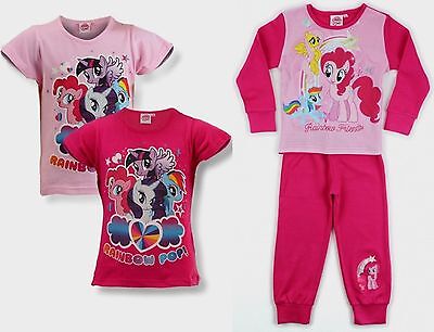 My Little Pony Girls T-Shirt Pyjamas Nightwear Pj's Age 2 3 4 5 6 Bnwt Free P&P