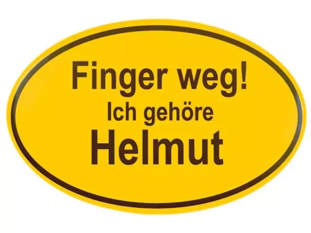 Magnet Flaschenöffner Ortsschild Design - Helmut