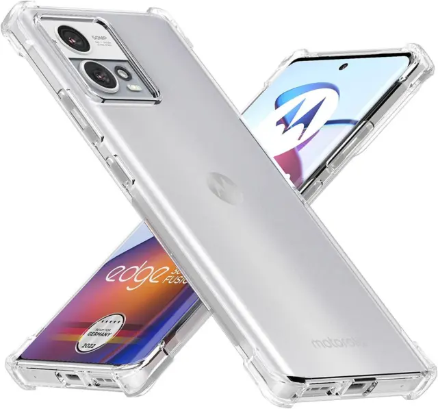 For Motorola Edge 30 Fusion Case, Slim Clear Silicone Shockproof Gel Phone Cover
