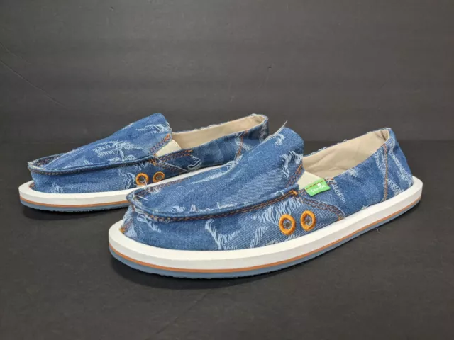 New  Sanuk PAIR O DICE Jeans Casual Slip On Sneakers Women's Size 6, 1100639