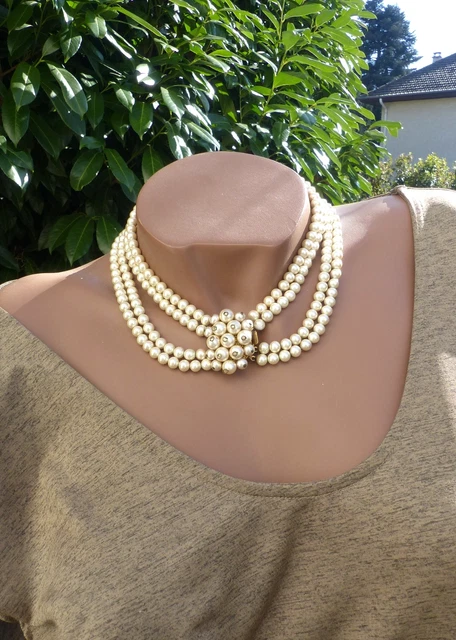 Collier Ancien En Nacre - Élégance Intemporelle - Bijou Vintage