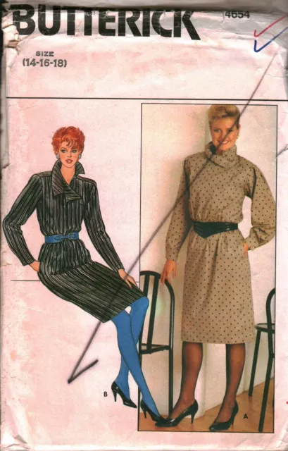 4654 Vintage Butterick SEWING Pattern Misses Very Loose Fitting Dress UNCUT OOP