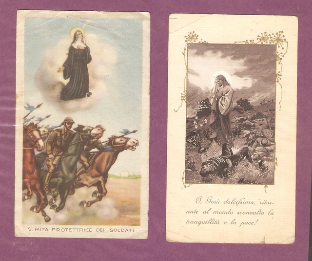 2 Santini Militari_ S. Rita Protettrice Dei Soldati-O Gesu' Dolcissimo 2 Santini Militari_ S. Rita Protettrice Dei Soldati-O Gesu' Dolcissimo