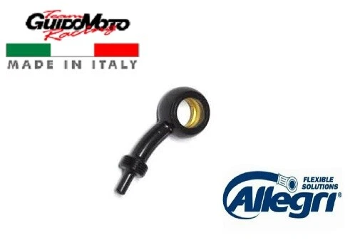 Raccordo Inclinato 25° Nero Tubazioni Freni Motocicli Scooter Allegri A5404