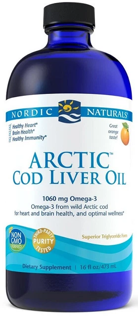 ARCTIC COD LIVER Oil, 1060mg Orange - 473 ml. £52.13 - PicClick UK