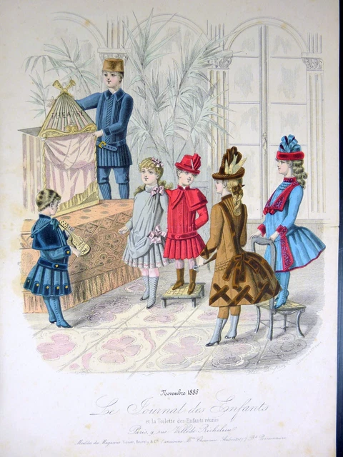 Gravure De Mode Ancienne - 1869 - Berceau Et Lit D'enfant - Magazine D'époque - XIXème