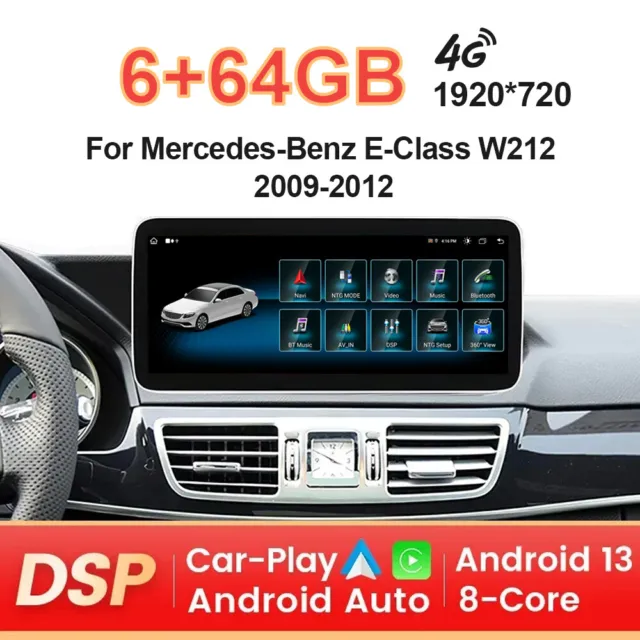 10,25" Android 13 Autoradio 8-Kern 64GB für Mercedes-Benz E-Klasse W212 NTG 4.0