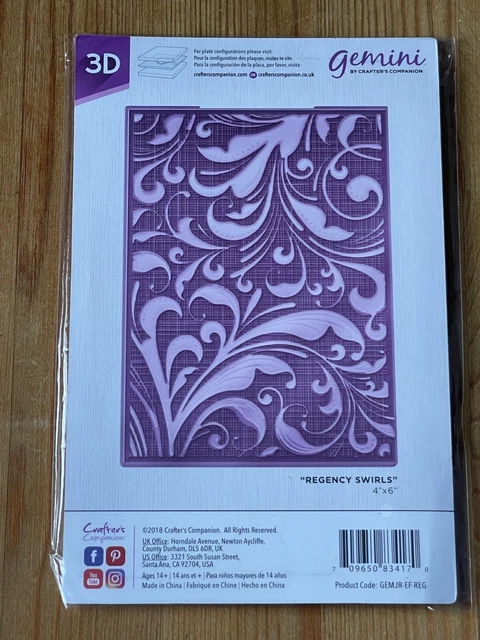 GEMINI BY CRAFTER'S Companion 3D Embossing Folder 'Regency Swirls ...