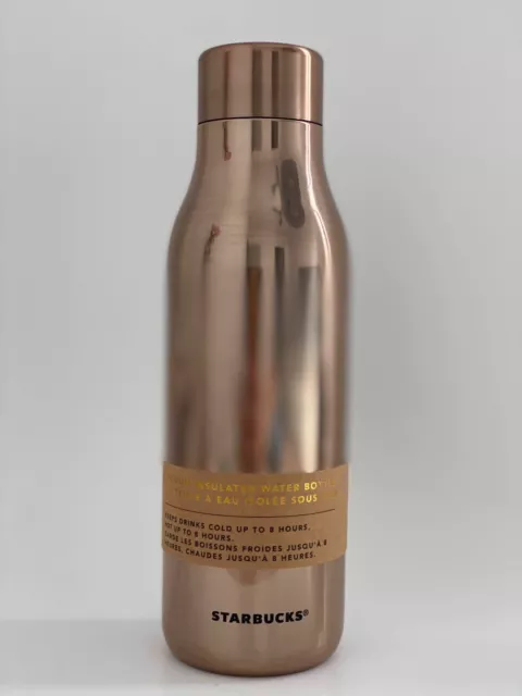 Starbucks Rose Gold Stainless Steel Vacuum-Insulated Water Bottle 20oz , 2018