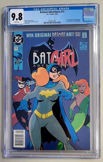 Batman Adventures 12 CGC 9.8 DC 1993 1st Harley Quinn Newsstand Dc Comics Scarce