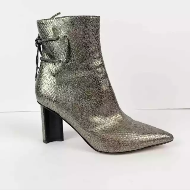 ROBERT CLERGERIE Leather Pointed-Toe Heeled Boots 2