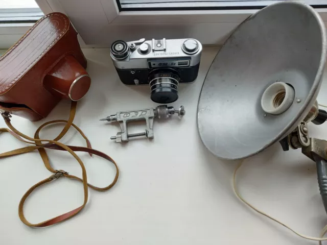 Étui en cuir pour appareil photo à film URSS FED 5V et équipement...