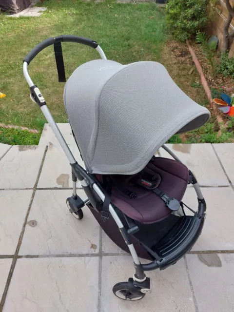 bugaboo bee 3 pushchair / pram grey hood
