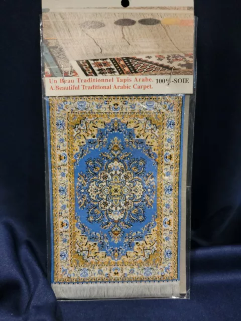 Dollhouse Miniature Beautiful Woven Arabic Rug 4" x 6"