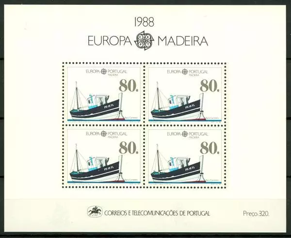 PORTUGAL MADEIRA - PORTOGALLO MADERA - BF - 1988 - Europa. Mezzi di trasporto -