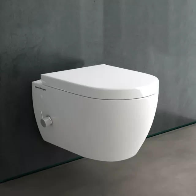 Dusch WC Spülrandloses Hänge WC mit Bidet Wand Toilette Taharet WC inkl. Armatur