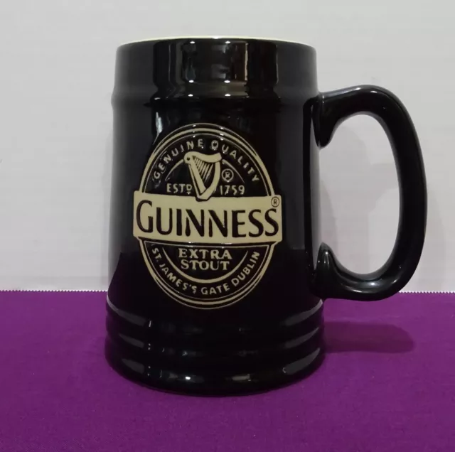 Guinness Extra Stout Beer Tankard Black One pint