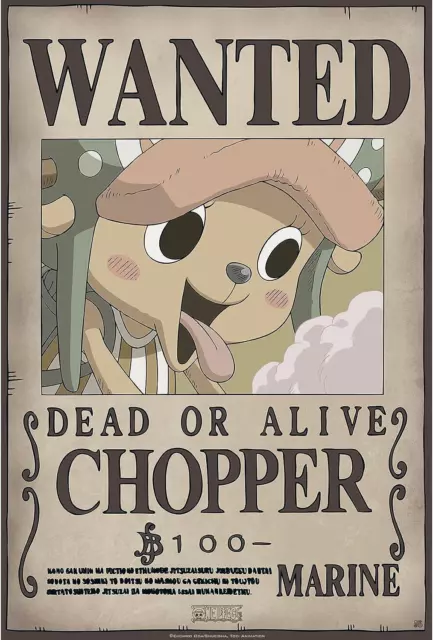 One Piece Poster Ricercato "Wanted Chopper " 52 x 35 cm AbyStyle