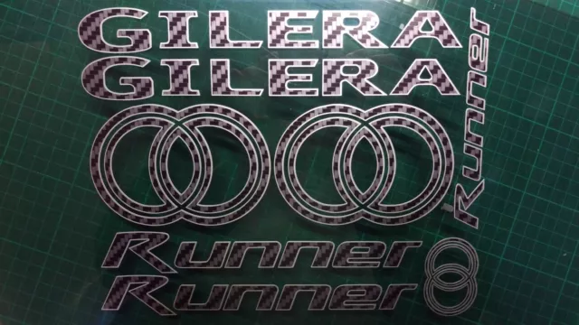Gilera Runner Decals/Stickers Carbon & Silver DESIGN sp vx fx vxr 125 172 180 50