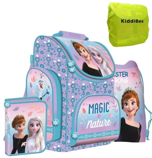 FROZEN Schulranzen Set 4-tlg Schulranzen Mädchen 1 Klasse Eiskönigin Schultasche