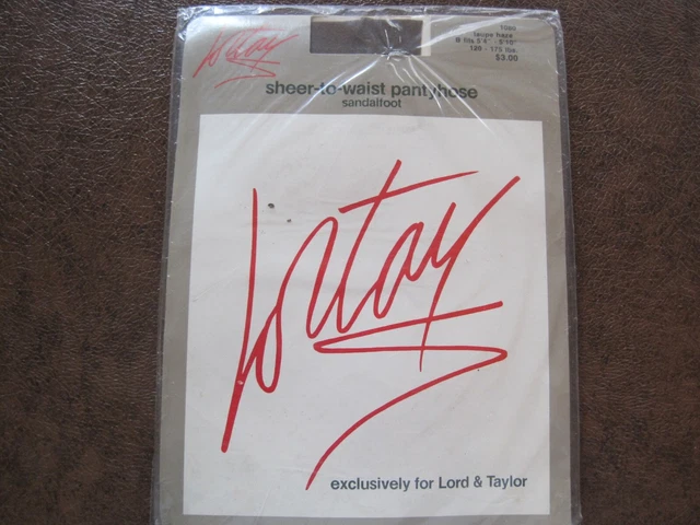 Vintage-Lord & Taylor- Panty Hose-Taupe Haze- Size B-NEW