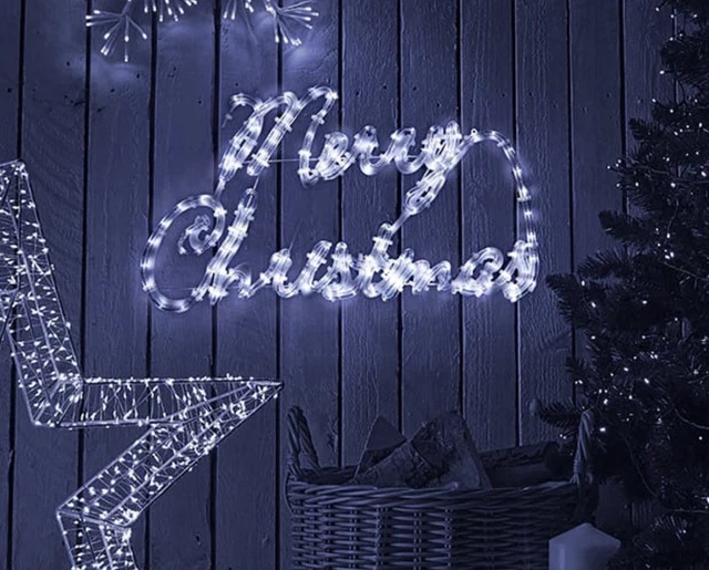 Light Up Rope Sign PRESTIGE MAINS OPERATED LED Rope Festive Sign - Merry Christmas £28.49 ...