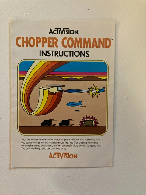 CHOPPER COMMAND ATARI 2600 MANUAL ONLY Authentic Instruction 4 95 