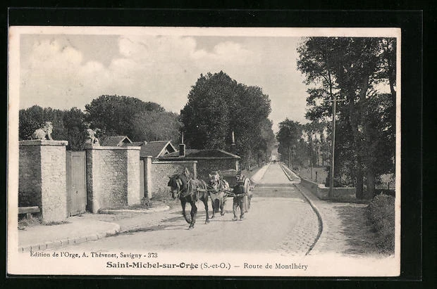 CPA Saint-Michel-sur-Orge, Route de Montlhéry 1909