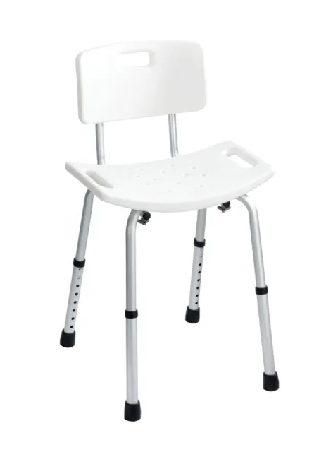 WENKO 20926100 Tabouret de Bain Avec Dossier Secura 130 KG Capacité de Charge