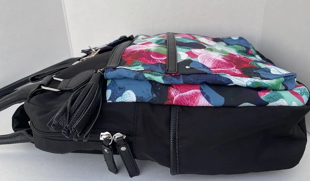 SAMANTHA BROWN To-Go Convertible Backpack & Insulated Lunch Tote Orchid Camo Set 11