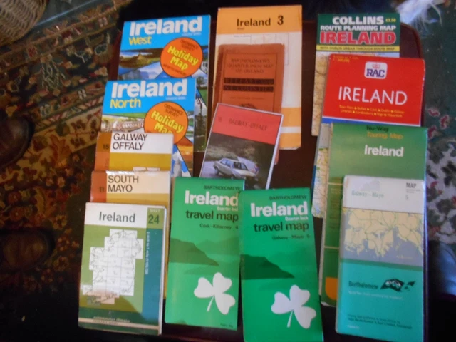 IRELAND Variety of road maps  , Bartholomew  Touring maps RAC Collins