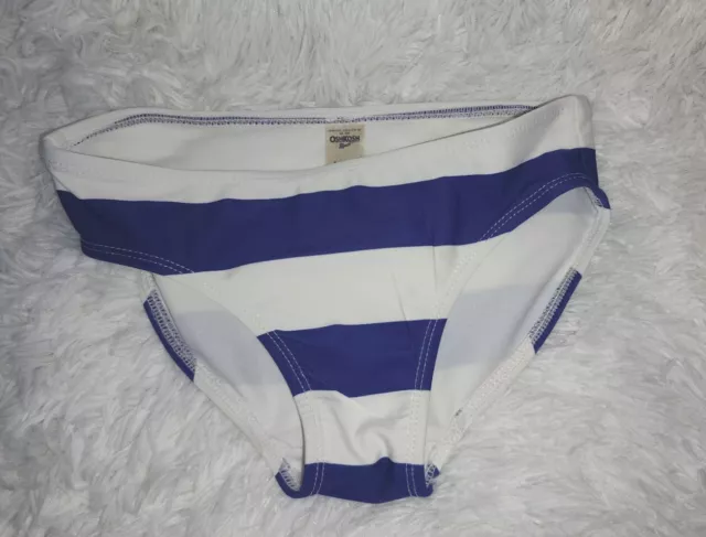 Osh Kosh Bgosh Bikini Bottoms Size 10-12 Girl Blue Striped