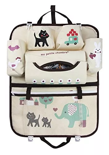 YJZQ Auto Rücklehnentasche Organizer Kinder Multi-Tasche Cartoon Autositz Zur...