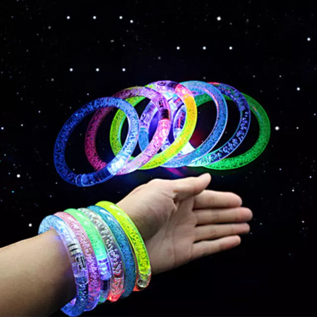 LED Light Up Flashing Bracelet Glow Wristband Blinking Party Club