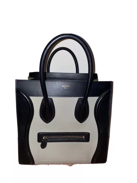 100% Authentic CELINE Bag The Ring Calfskin Tricolor Navy Brown Olive $2550  +tax