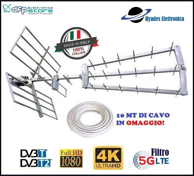 ANTENNA PER TV Digitale Terrestre Direttiva Da Esterno Alto Guadagno UHF 5G LTE 45.98 PicClick ANTENNA PER TV Digitale Terrestre Direttiva Da Esterno Alto Guadagno UHF 5G LTE 45.98 PicClick