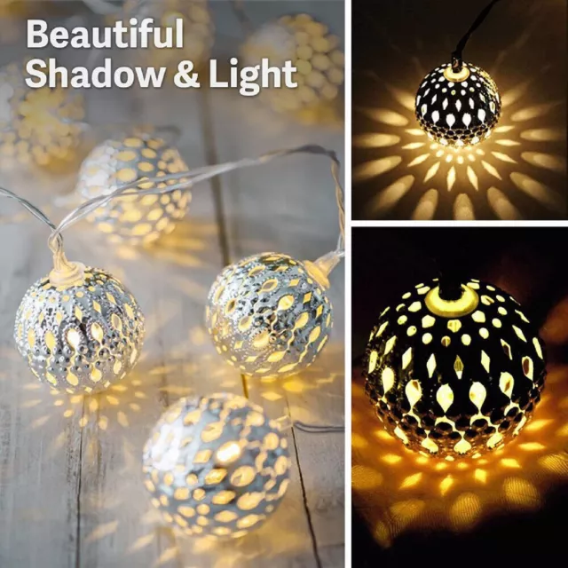 Moroccan Romantic Ball LED String Fairy Lights Wedding Home Party Lamp 5m /20Led