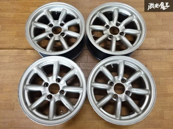 JDM BR black racing 8 spoke wheel 15 inch 6.5J +17 PCD114.3 4 hole 4wh No Tires