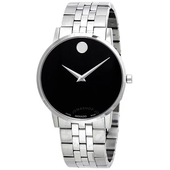 Movado Museum Classic Quartz Black Dial Stainless Steel Men's Watch 0607199