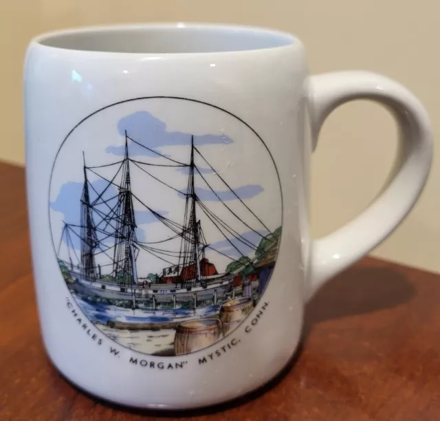 ARABIA  Made in  Finland  CHARLES W. MORGAN MYSTIC CONN.  Stein Mug  Connecticut