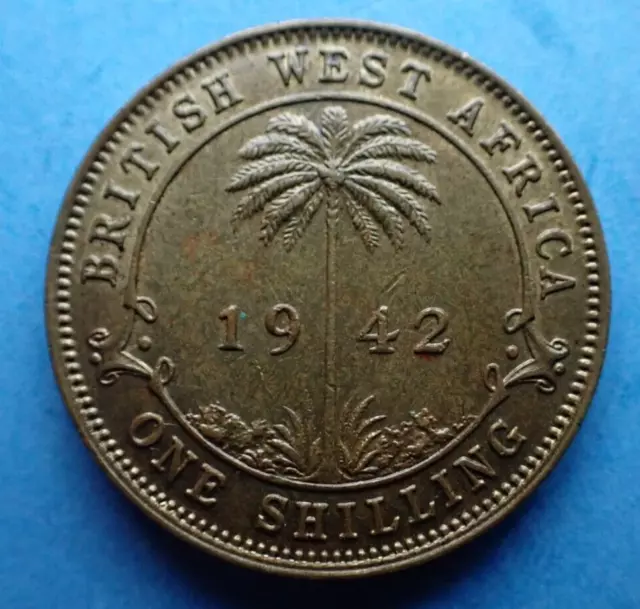 British West Africa 1942, One Shilling, as shown.